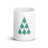 Holiday White Glossy Mug Tree Design