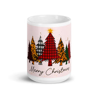 Colorful Christmas Tree White Glossy Mug