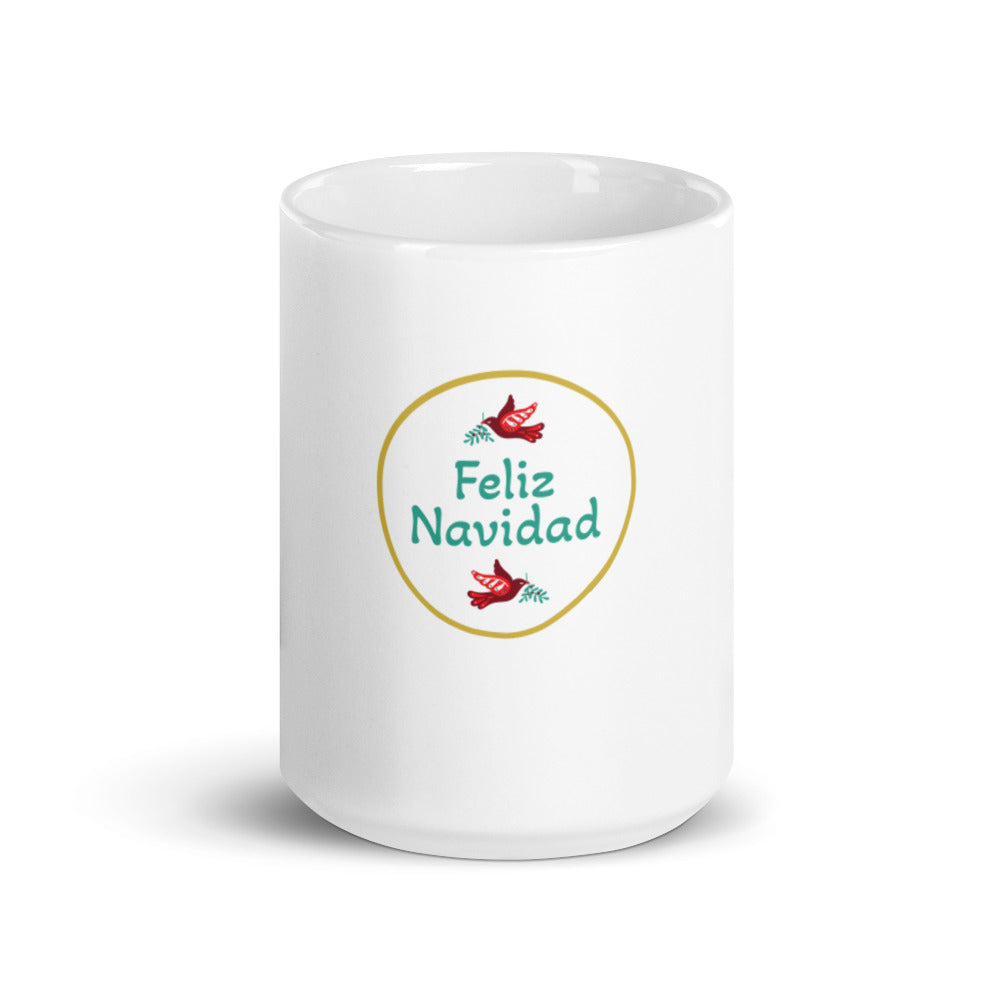 Feliz Navidad White Glossy Mug