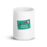 Seasons Greetings White Glossy Mug