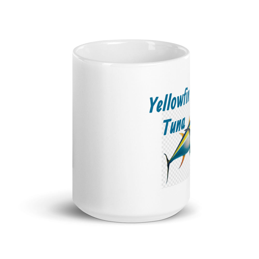 Yellowfin Tuna White Glossy Mug