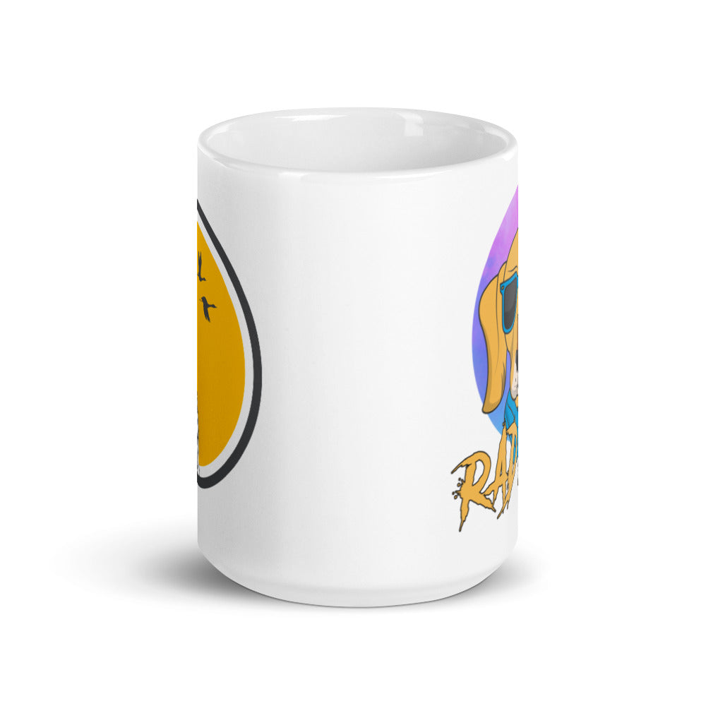 Designer Animal Print White Glossy Mug