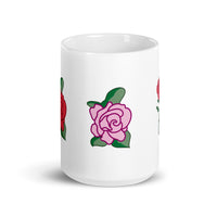 Red Rose Designer White Glossy Mug