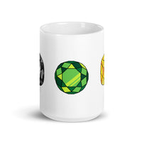 Diamond Design White Glossy Mug