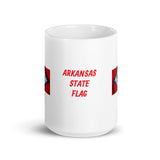 Arkansas State Flag White Glossy Coffee Mug