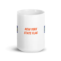New York State Flag Design White Glossy Mug