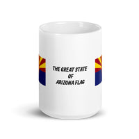 The Great State of Arizona Flag White Glossy Mug