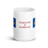 The Great State of Delaware Flag White Glossy Mug