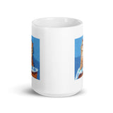 Cute Kitten Design White Glossy Mug