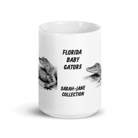 Sarah-Jane Collection Florida Baby Gators White Glossy Mug