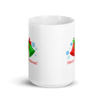Merry Christmas with Bells White Glossy Mug