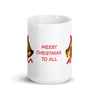 Merry Christmas with Siver Bells White Glossy Mug