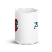 Merry Christmas with Stocking White Glossy Mug