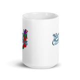 Merry Christmas with Stocking White Glossy Mug