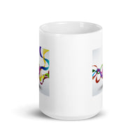Colorful Abstract Art  White Glossy Mug
