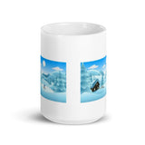 Winter Holiday with Snowman White Glossy Mug