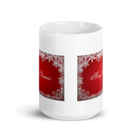 Merry Christmas Holiday White Glossy Mug