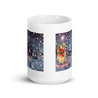 Merry Christmas Holiday White Glossy Mug