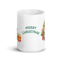 Merry Christmas with Santa White Glossy Mug