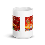 Merry Christmas with Santa White Glossy Mug