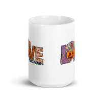 I Love Halloween White Glossy Mug