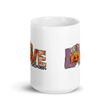 I Love Halloween White Glossy Mug