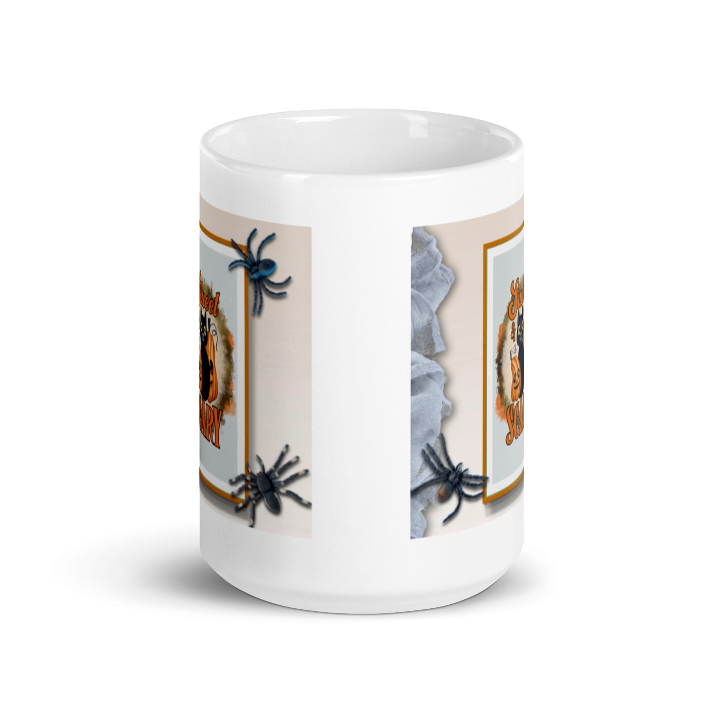 Scary Halloween White Glossy Mug