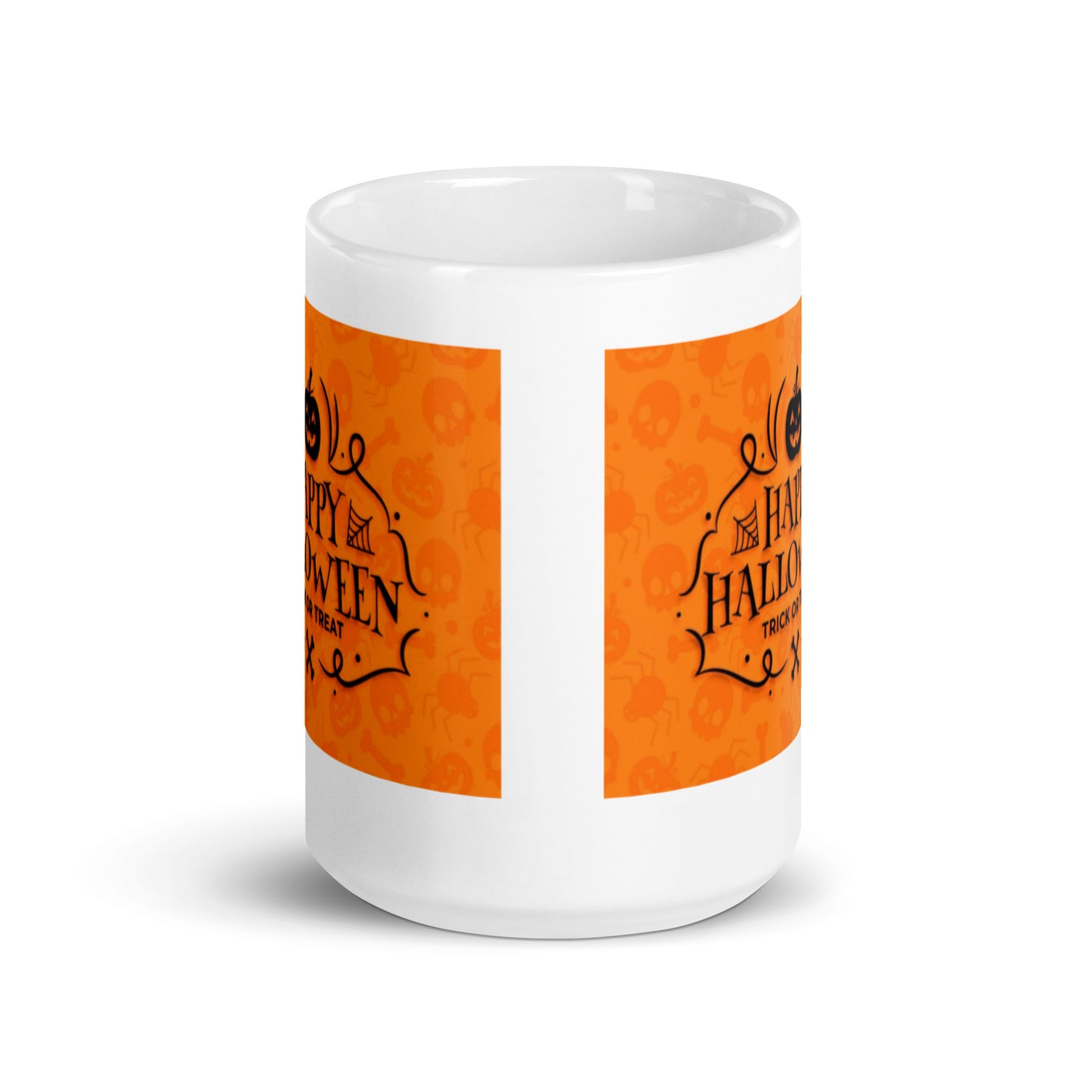 Happy Halloween Trick or Treat White Glossy Mug