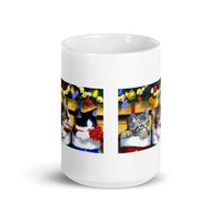 Three Kittens Wishing You A Very Merry Christmas White Glossy Mug