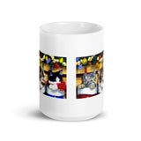 Three Kittens Wishing You A Very Merry Christmas White Glossy Mug
