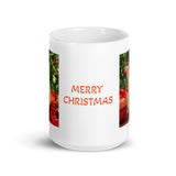 Merry Christmas Orange Tabby Kitten White Glossy Mug