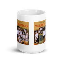 The Kittens Wish You A Very Merry Christmas White Glossy Mug