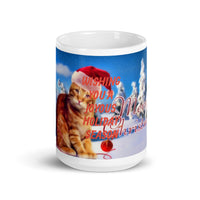Wishing You a Joyous Holiday Season White Glossy Mug Great Gift!