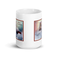 Merry Christmas Kitten Designer White Glossy Mug