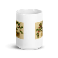Holiday Cat Design White Glossy Mug