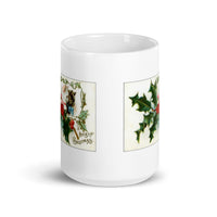 Merry Christmas Kitten Design White Glossy Mug