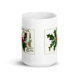 Merry Christmas Kitten Design White Glossy Mug