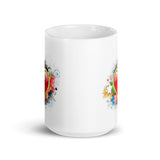 Happy Valentine Day White Glossy Mug with Big Heart