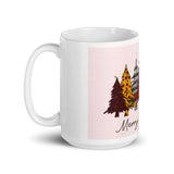 Colorful Christmas Tree White Glossy Mug