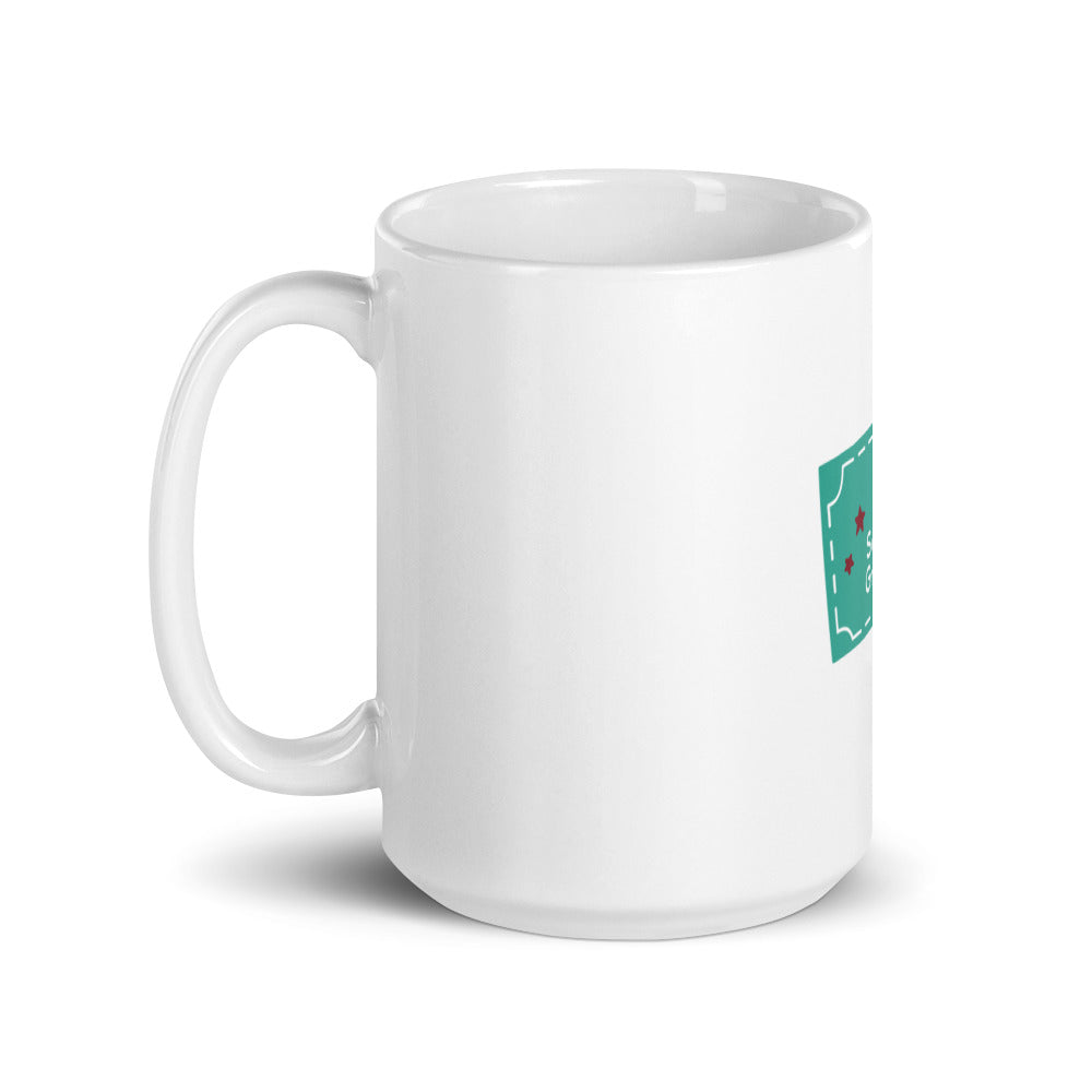 Seasons Greetings White Glossy Mug