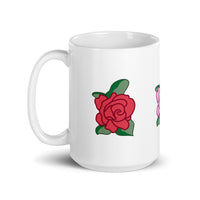 Red Rose Designer White Glossy Mug