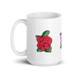 Red Rose Designer White Glossy Mug