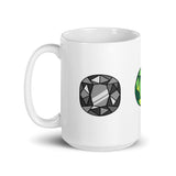 Diamond Design White Glossy Mug