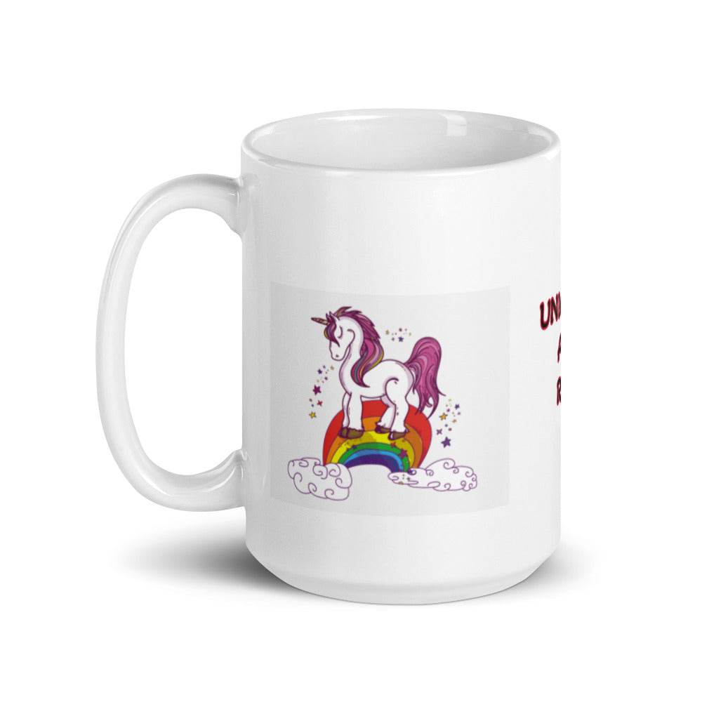 Unicorns are Real Design White Glossy Mug