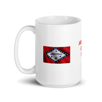 Arkansas State Flag White Glossy Coffee Mug