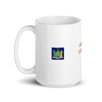 New York State Flag Design White Glossy Mug