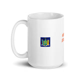 New York State Flag Design White Glossy Mug