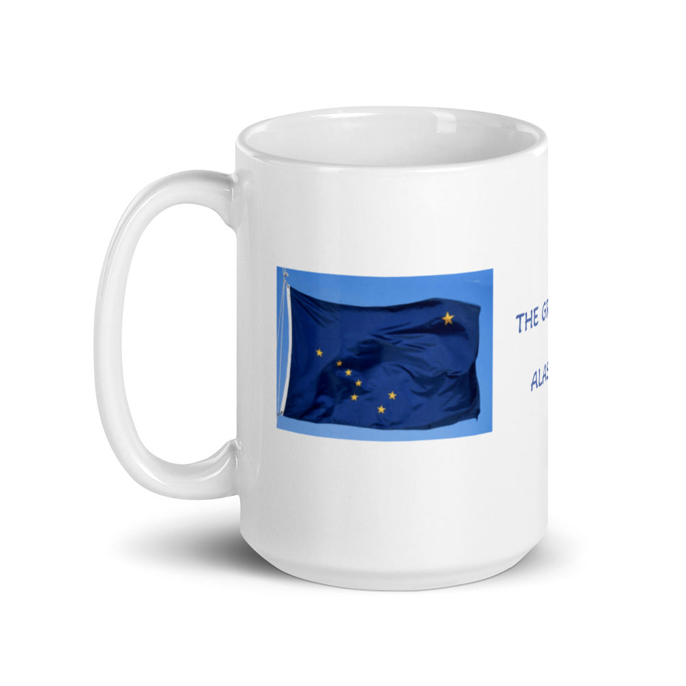 The Great State of Alaska Flag White Glossy Mug