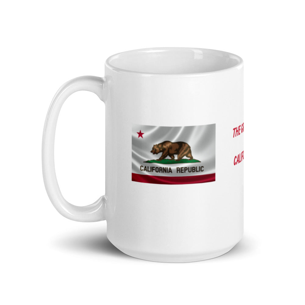 The Great State of California Flag White Glossy Mug