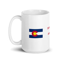 The Great State of Colorado Flag White Glossy Mug